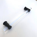 Matte Black and Lucite "Luz" Cabinet Knobs and Drawer Pulls (Adjustable)