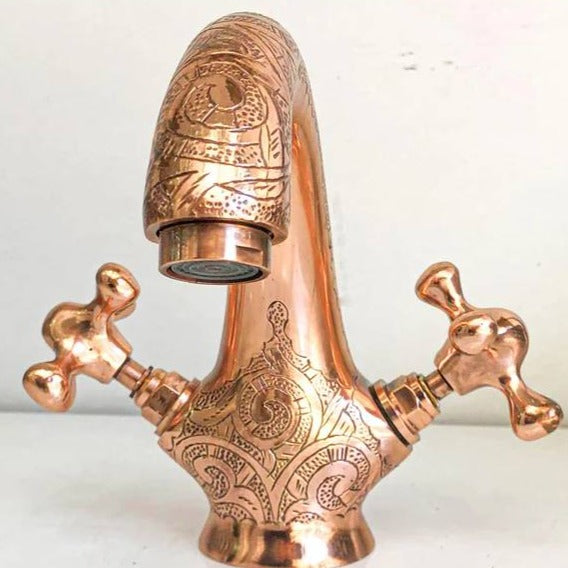 Handcrafted Powder Room Copper Faucet