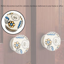 Mascot Hardware Notch 1-3/5 in. Cream & Blue Cabinet Knob (Pack of 10)