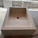 Custom Light Pearl Marble Sink (NS-056)