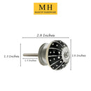 1-3/5 in. Black & White Cabinet Knob (Pack of 10)