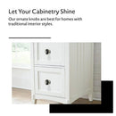 1-3/5 in. Black & White Cabinet Knob (Pack of 10)