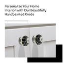 1-3/5 in. Black & White Cabinet Knob (Pack of 10)
