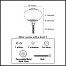 Mascot Hardware Antonio Washed 1-4/7 in. Blue Cabinet Knob (Pack of 10)