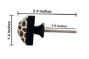 Mascot Hardware Stone Pattern Pyramid 1-3/8 in. Black on Distressed Yellow Cabinet Knob