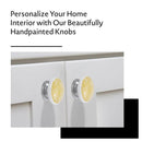 Mascot Hardware Circle Checkered 1-3/5 in. Yellow Cabinet Knob