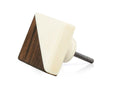 Mascot Hardware Fusion Half & Half 1-1/3 in. (34mm) White & Brown Drawer Cabinet Knob