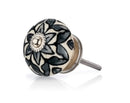 Blossom Fusion 1-4/7 in. Grey Cabinet Knob (Pack of 10)