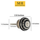 Mascot Hardware Ringed 1-3/5 in. Black Grass Round Cabinet Knob (Pack of 10)
