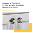 Mascot Hardware Ringed 1-3/5 in. Black Grass Round Cabinet Knob (Pack of 10)
