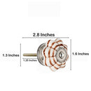Mascot Hardware Ringed 1-4/7 in. Brown Melon Drawer Cabinet Knob