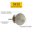 Mascot Hardware Greyed Round 1-3/5 in. Grey Drawer Cabinet Knob (Pack of 10)