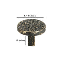 Mascot Hardware 1.4 in. Antique Brass Patina Round Drawer Cabinet Knob