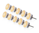 Mascot Hardware Cobble Rosette 1-3/5 in. Yellow, Grey Cabinet Knob (Pack of 10)