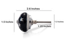 Mascot Hardware Star Constellation 1-3/5 in. Black & White Drawer Cabinet Knob