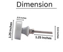 Mascot Hardware Buttoned 1-11/50 in. (31mm) Grey Drawer Cabinet Knob