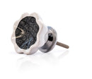 Mascot Hardware 1.5 in. Flower Knob White & Grey Drawer Cabinet Knob