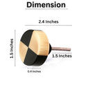 Mascot Hardware Pie 1-8/17 in. Black & Brown Drawer Cabinet Knob
