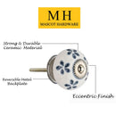 Mascot Hardware Anemone Washed 1-4/7 in. Grey Cabinet Knob (Pack of 10)