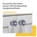 Mascot Hardware Heart Washed 1-4/7 in. Blue Round Cabinet Knob (Pack of 10)