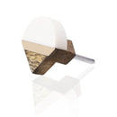 Mascot Hardware Inglewood 1-2/3 in. Halfround White & Wood Cabinet Knob (Pack of 10)