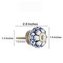 Mascot Hardware Camellia Washed 1-4/7 in. Blue Cabinet Knob (Pack of 10)