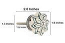 Mascot Hardware Green 1-4/7 in. Floral on White Cabinet Knob (Pack of 10)