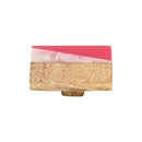 Mascot Hardware Frosted Timber 2 in. White & Pink Marble Drawer Cabinet Knob
