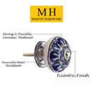 Mascot Hardware Concord 1-3/5 in. Blue Leaves Cabinet Knob (Pack of 10)