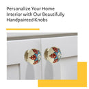 Decent 1-3/5 in. White & Multicolor Cabinet Knob (Pack of 10)