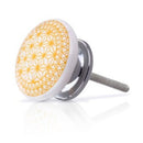 Mascot Hardware Ceramic 1.5 in. Yellow & White Drawer Cabinet knob (Pack of 10)