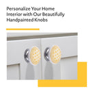 Mascot Hardware Ceramic 1.5 in. Yellow & White Drawer Cabinet knob (Pack of 10)