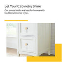 Mascot Hardware Ceramic 1.5 in. Yellow & White Drawer Cabinet knob (Pack of 10)