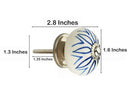 Mascot Hardware 1-5/8 in. Blue & White Cabinet Knob (Pack of 10)