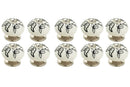 Designer 1-3/5 in. Black & White Cabinet Knob (Pack of 10)