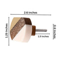 Mascot Hardware Costa Mesa 1-4/7 in. White & Wood Cabinet Knob (Pack of 10)