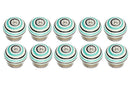 Mascot Hardware Ringed 1-4/7 in. Green and Black Round Cabinet Knob (Pack of 10)
