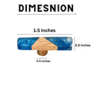 Mascot Hardware Fusion 2-7/8 in. Smoky Blue & Wood Cabinet Knob (Pack of 10)