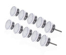 Mascot Hardware Tile Pattern 1-3/5 in. Grey Drawer Cabinet Knob