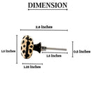 Mascot Hardware Stone Pattern Flat 1-3/8 in. (35mm) Black & Yellow Resin Drawer Cabinet Knob