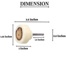 Mascot Hardware Fusion Log 1-2/5 in. (35mm) White & Light Brown Drawer Cabinet Knob