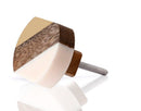 Mascot Hardware Costa Mesa 1-4/7 in. White & Wood Cabinet Knob (Pack of 10)
