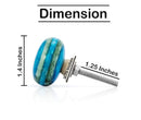 Mascot Hardware Ceramic Round 1-3/7 in. Blue Cabinet Knob (Pack of 10)