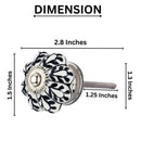 Mascot Hardware Black 1-3/5 in. Flower on White Melon Cabinet Knob (Pack of 10)