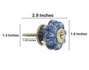 Mascot Hardware Blue Blossom 1-7/10 in. Blue & White Cabinet Knob (Pack of 10)