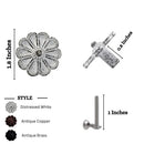 Mascot Hardware Cosmo Flower 1-5/6 in. Patina Drawer Cabinet Knob