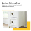 Mascot Hardware Stone Pattern Round 1-3/10 in. Black on Distressed Yellow Cabinet Knob