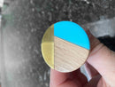Mascot Hardware Fusion 1-1/2 in. Cyan, Wood & Copper Cabinet Knob (Pack of 10)