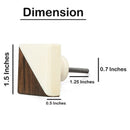 Mascot Hardware Fusion Half & Half 1-1/3 in. (34mm) White & Brown Drawer Cabinet Knob