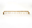 Unlacquered Solid Brass Pot Rail With Hooks, Vintage Pot Hangers for Kitchen